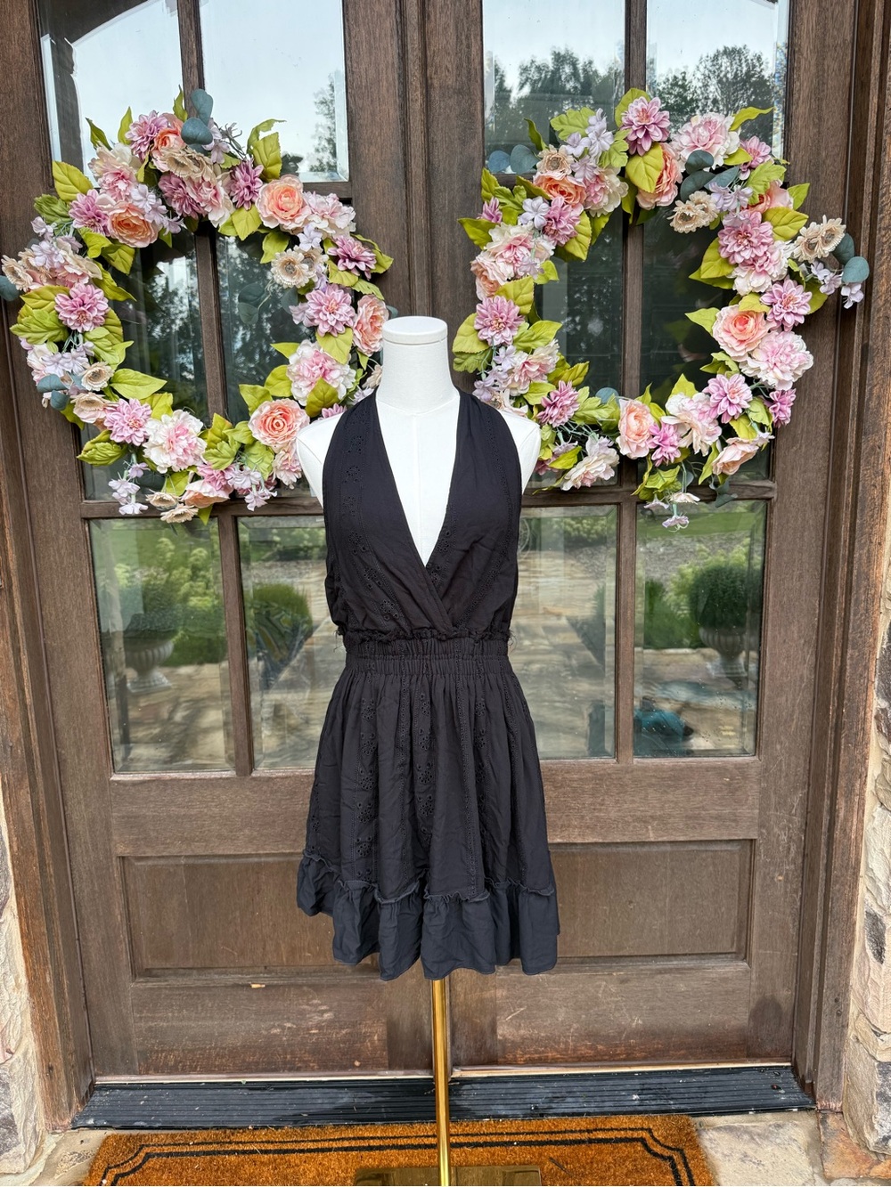 Ocean Drive Black Halter Dress